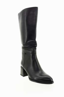 YO BY SHOEMAKER Dámské kožené černé kozačky