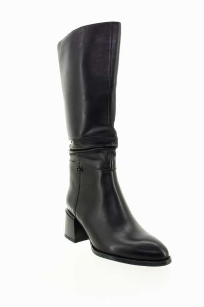 YO BY SHOEMAKER Dámské kožené černé kozačky