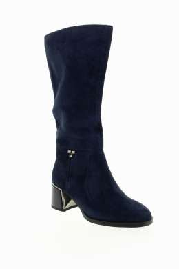 YO BY SHOEMAKER Dámské kožené modré kozačky