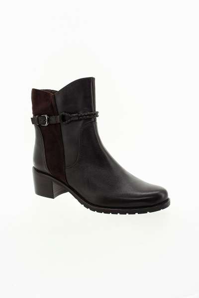 CAPRICE Dámský kožený hnědý kotník