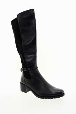 CAPRICE Dámské kožené černé kozačky