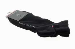 TOMMY HILFIGER Pánské černé ponožky 2 páry