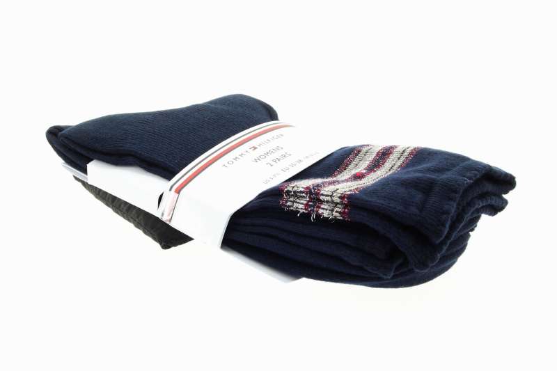 TOMMY HILFIGER Dámské modré ponožky 2 páry