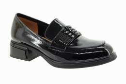 EPICA Dámské kožené černé mokasíny