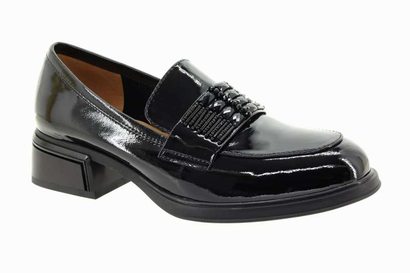 EPICA Dámské kožené černé mokasíny