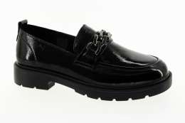 PASS COLLECTION Dámské černé kožené mokasíny