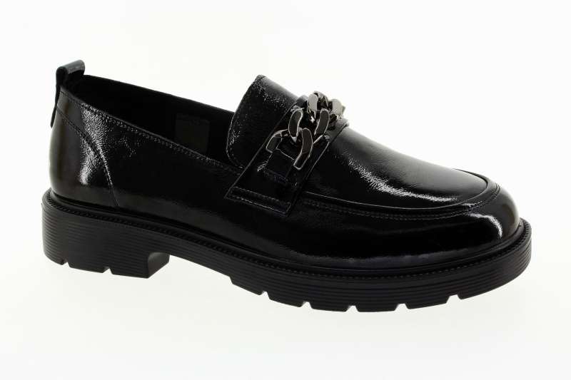 PASS COLLECTION Dámské černé kožené mokasíny