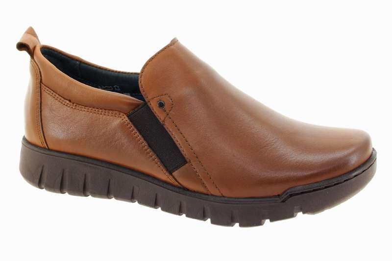 EASY'N ROSE Dámské hnědé kožené polobotky