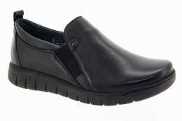 EASY'N ROSE Dámské černé kožené polobotky