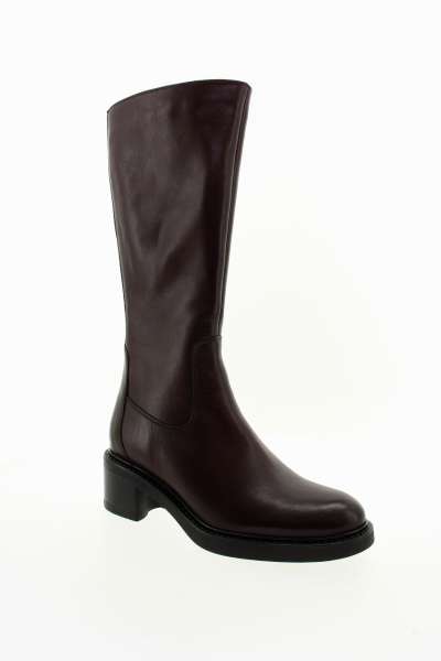 EASY'N ROSE Dámské kožené čokoládové kozačky