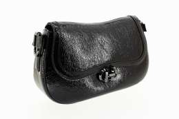 HISPANITAS Dámská černá lakovaná kabelka