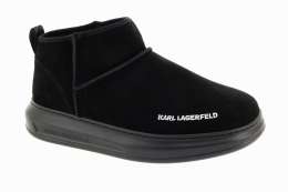 KARL LAGERFELD Dámský černý kožený kotník