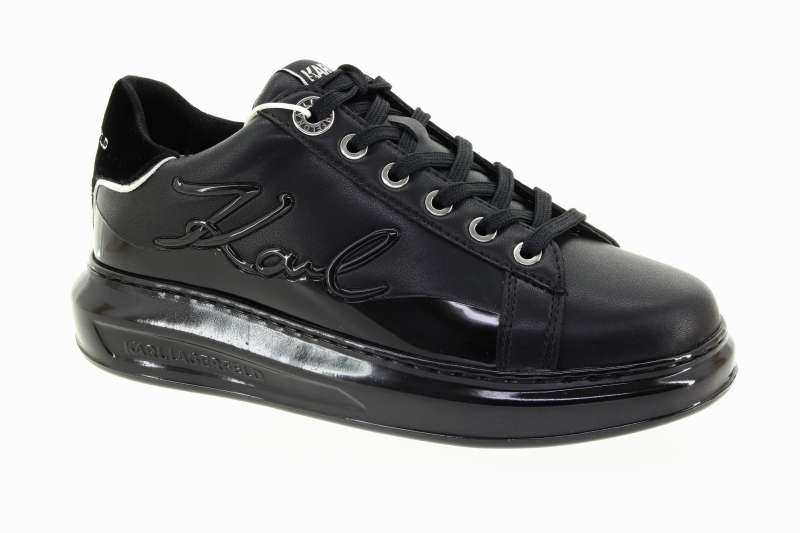 KARL LAGERFELD Dámské černé kožené tenisky