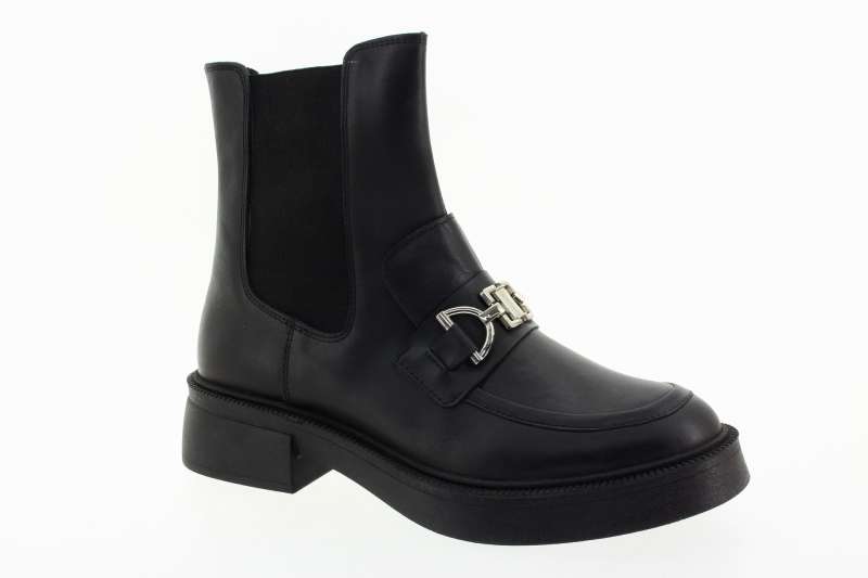 LOOKE Dámský kožený černý kotník