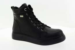 LOOKE Dámský kožený černý kotník