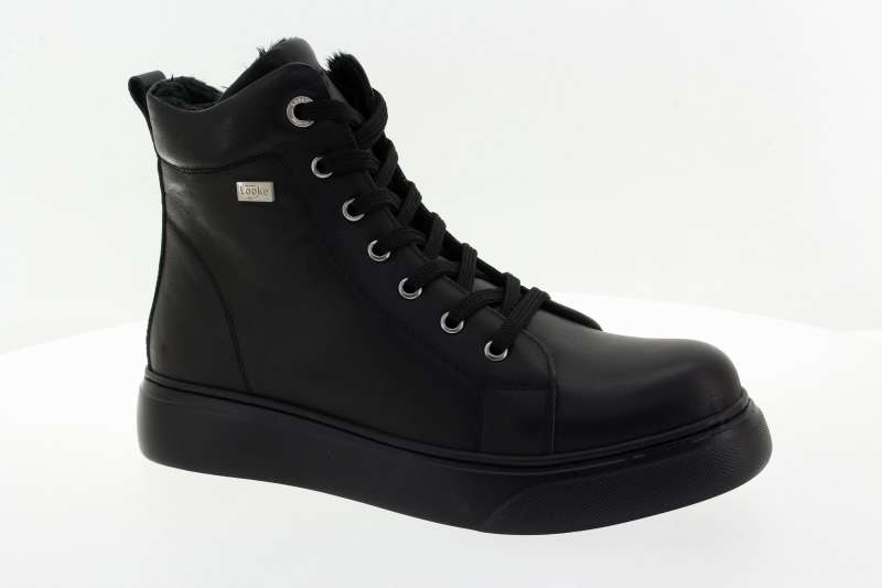 LOOKE Dámský kožený černý kotník