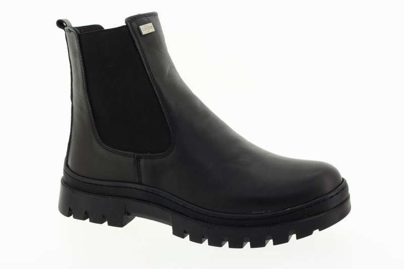 LOOKE Dámský kožený černý kotník