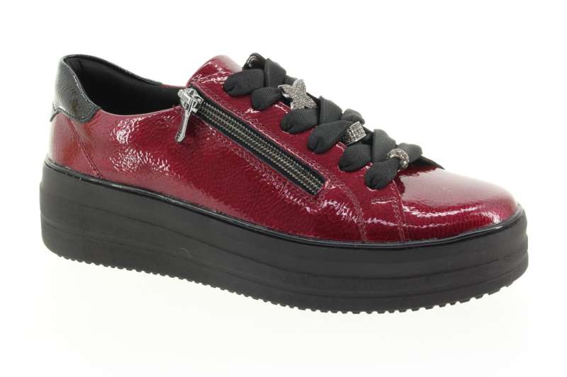 REMONTE Dámské vínové kožené polobotky