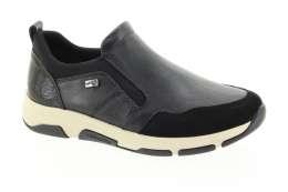 REMONTE Dámské černé kožené polobotky