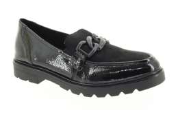 REMONTE Dámské černé kožené mokasíny