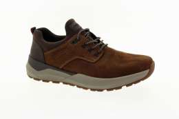 RIEKER Pánské hnědé kožené tenisky