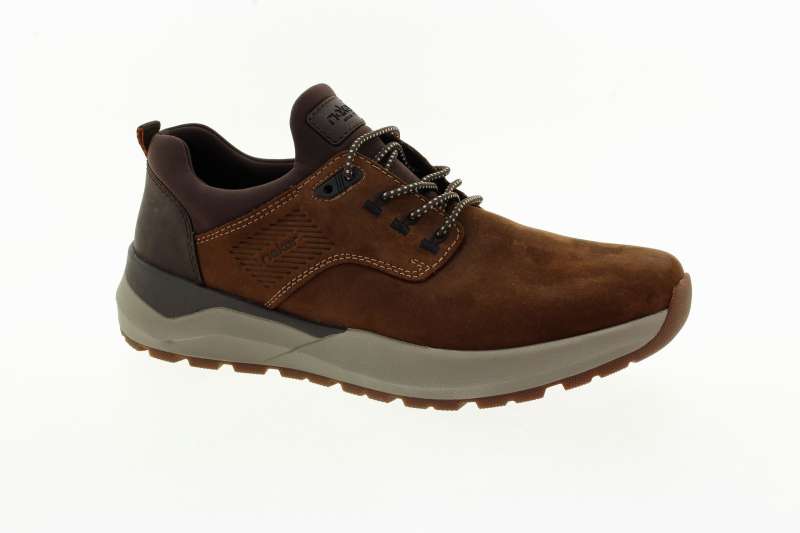 RIEKER Pánské hnědé kožené tenisky