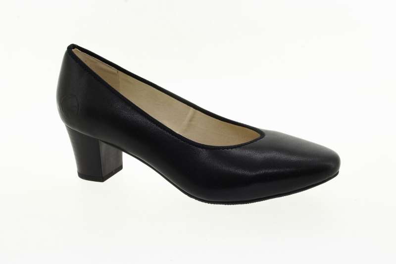 RIEKER Dámské černé kožené lodičky