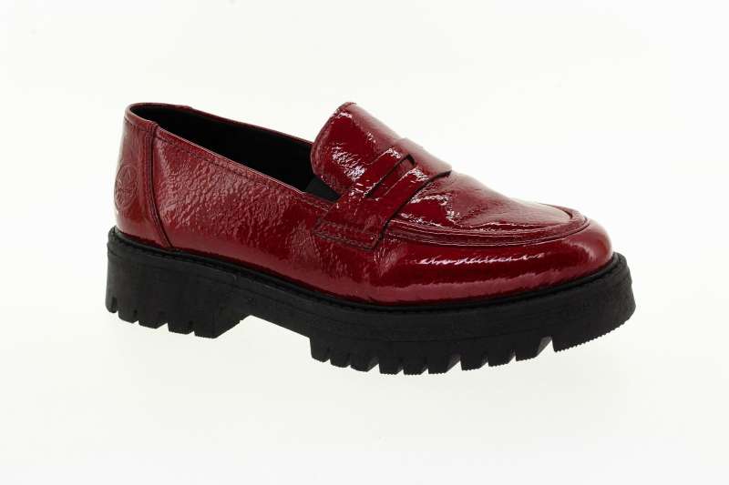 RIEKER Dámské červené mokasíny