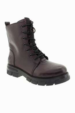 RIEKER Dámský vínový kožený kotník