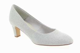 TAMARIS Dámské stříbrné textilní lodičky