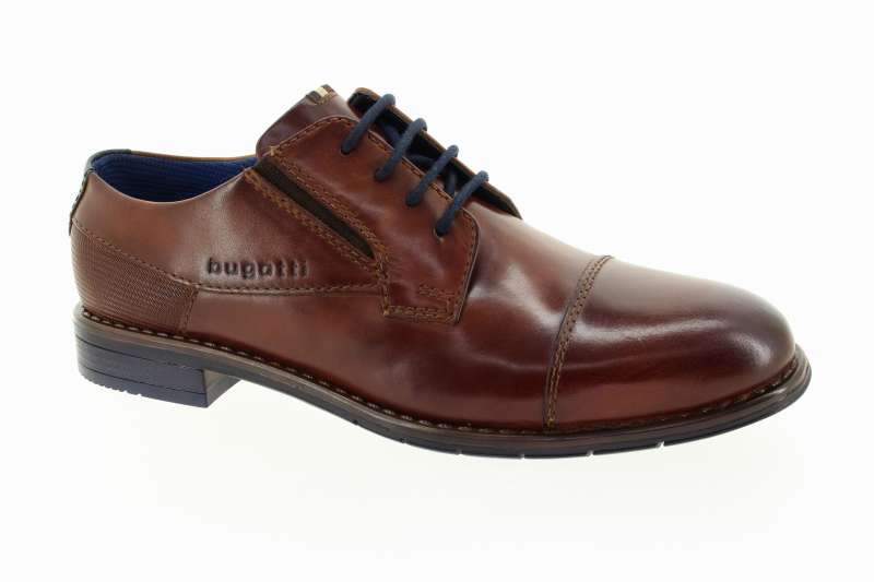 BUGATTI Pánské kožené hnědé polobotky