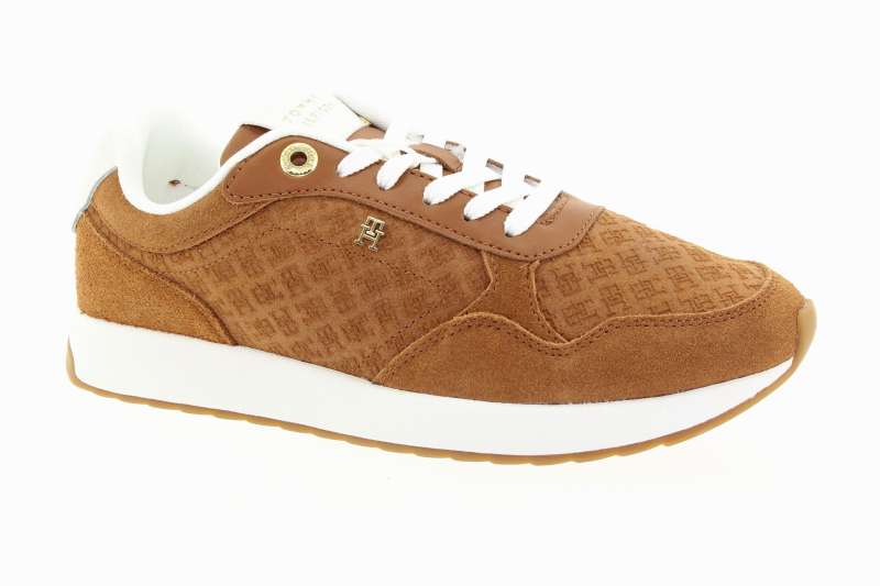 TOMMY HILFIGER Dámské kožené hnědé tenisky
