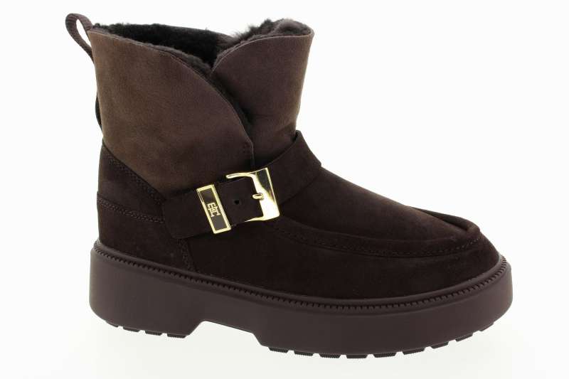 TOMMY HILFIGER Dámský hnědý kožený kotník