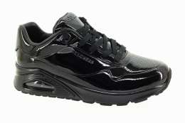 SKECHERS Dámské černé kožené tenisky