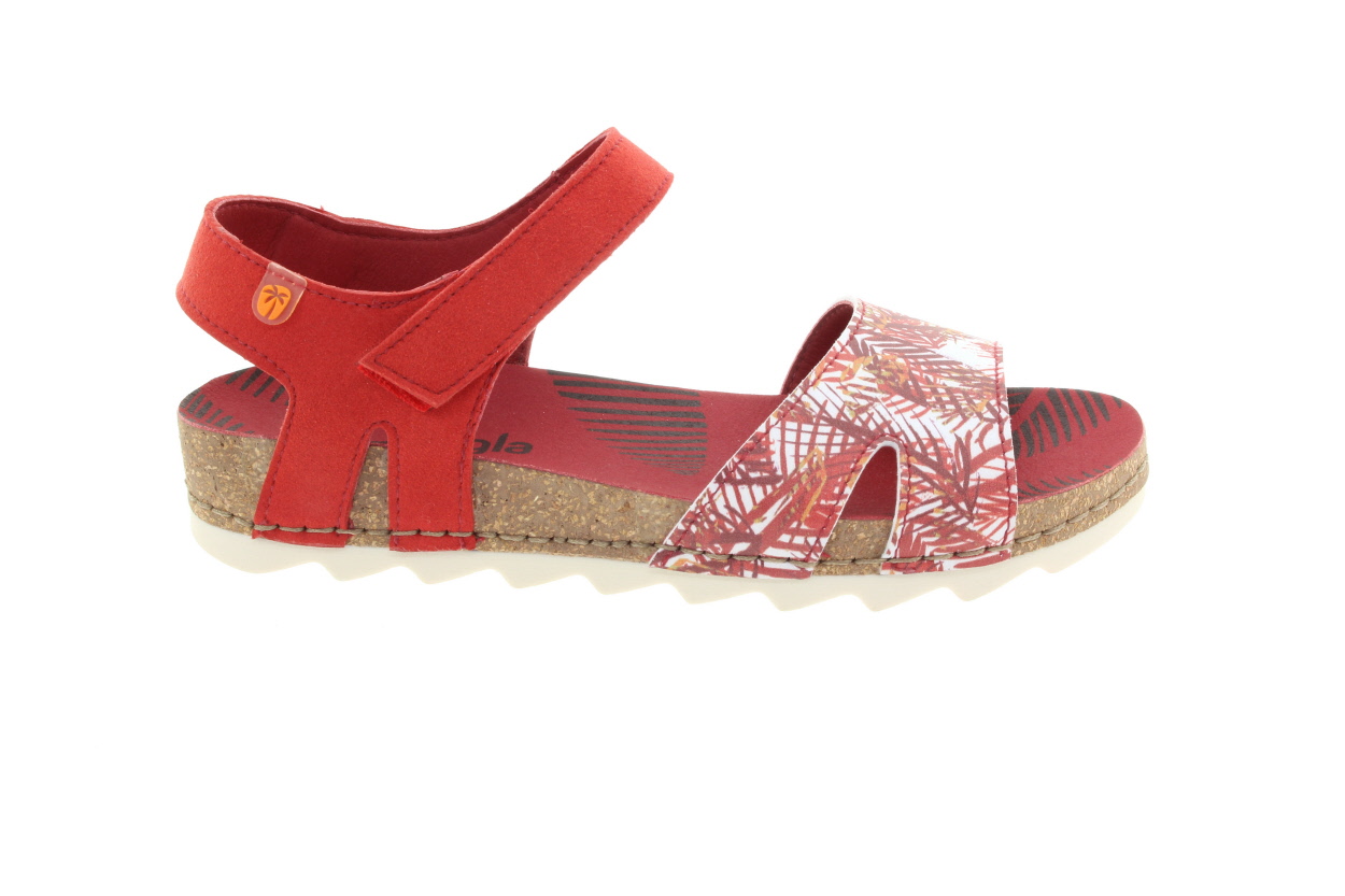 JUNGLA Kožené dámské sandálky rojo