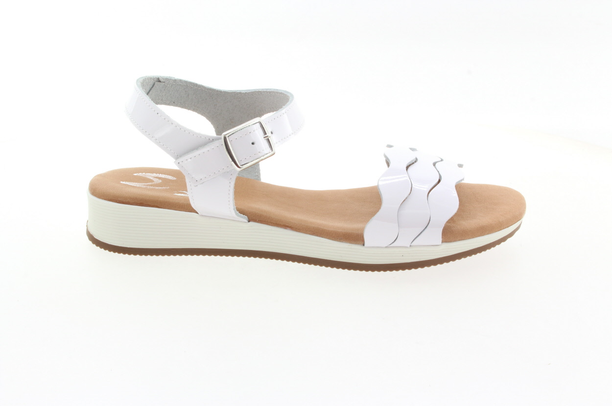 MARILA Dámské kožené sandálky blanco