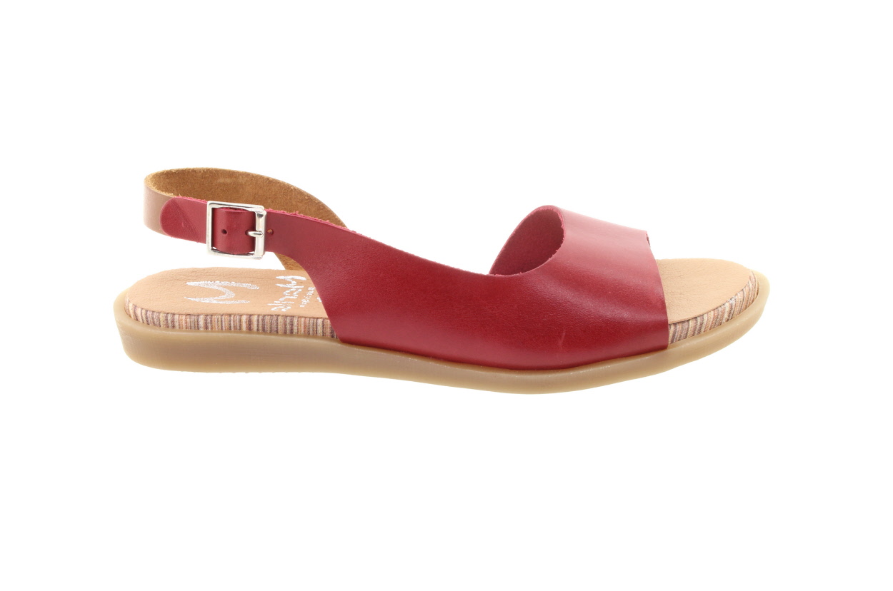 MARILA Dámské kožené sandálky rojo