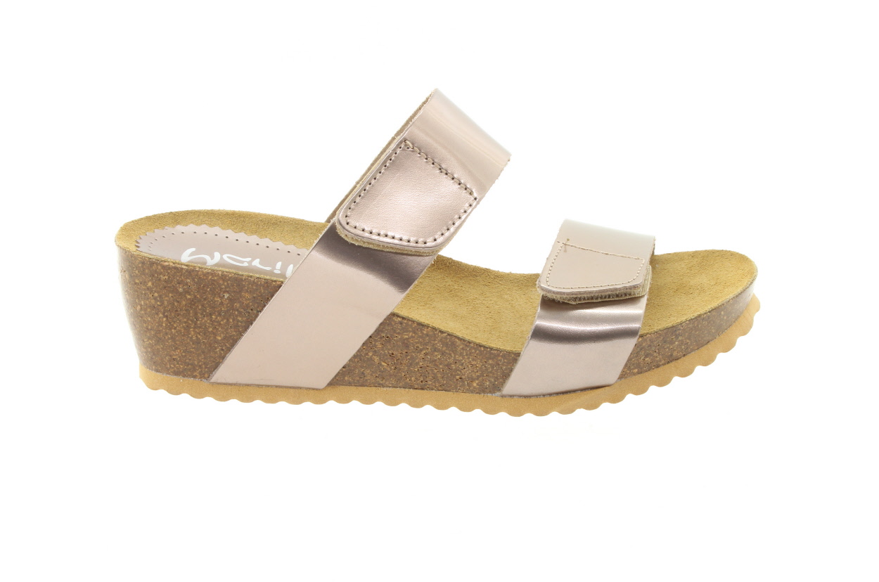 MARILA Dámské kožené pantofle beig