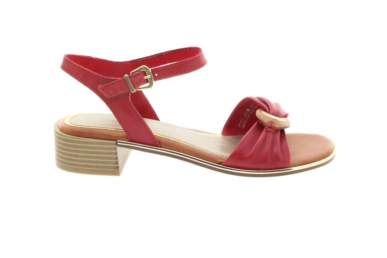 MARCO TOZZI Dámské kožené sandálky chilli