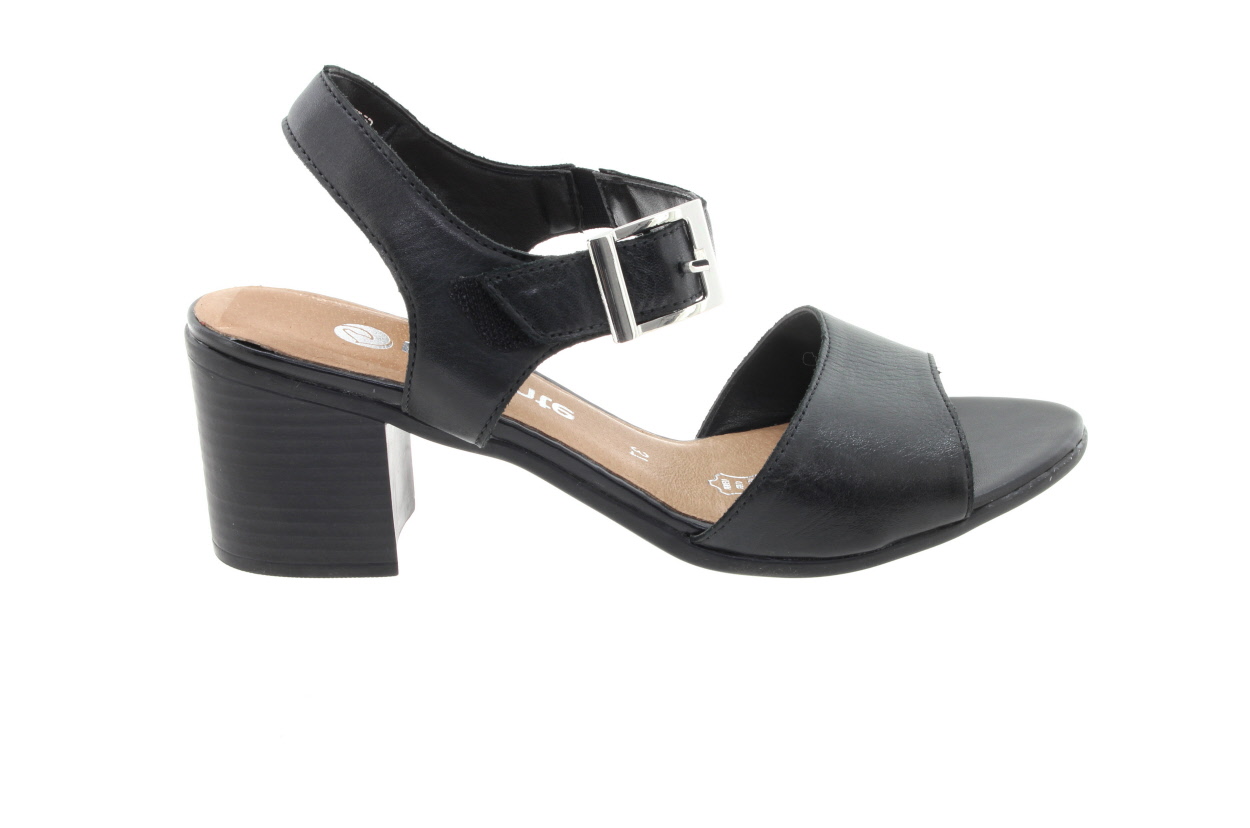 REMONTE Dámské kožené sandálky black