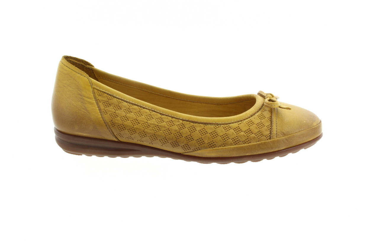 VENUS Dámské kožené baleríny yellow