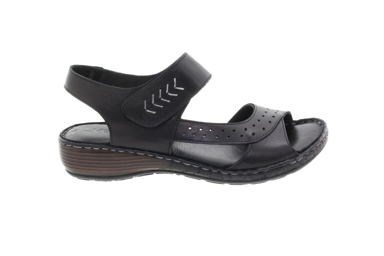 VENUS Dámské kožené sandálky black