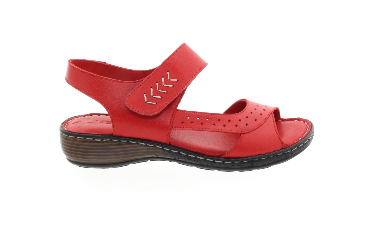 VENUS Dámské kožené sandálky red