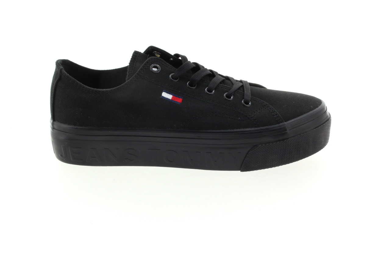 TOMMY JEANS Dámské textilní tenisky černé