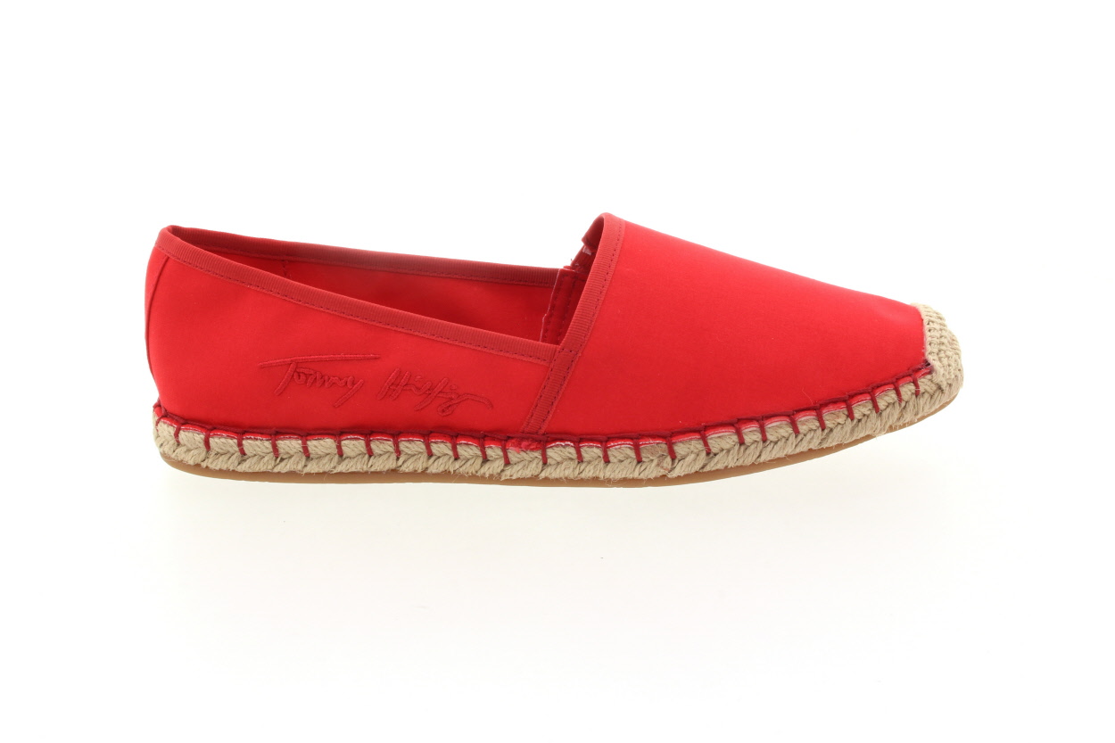 TOMMY HILFIGER Dámské textilní espadrilky červené