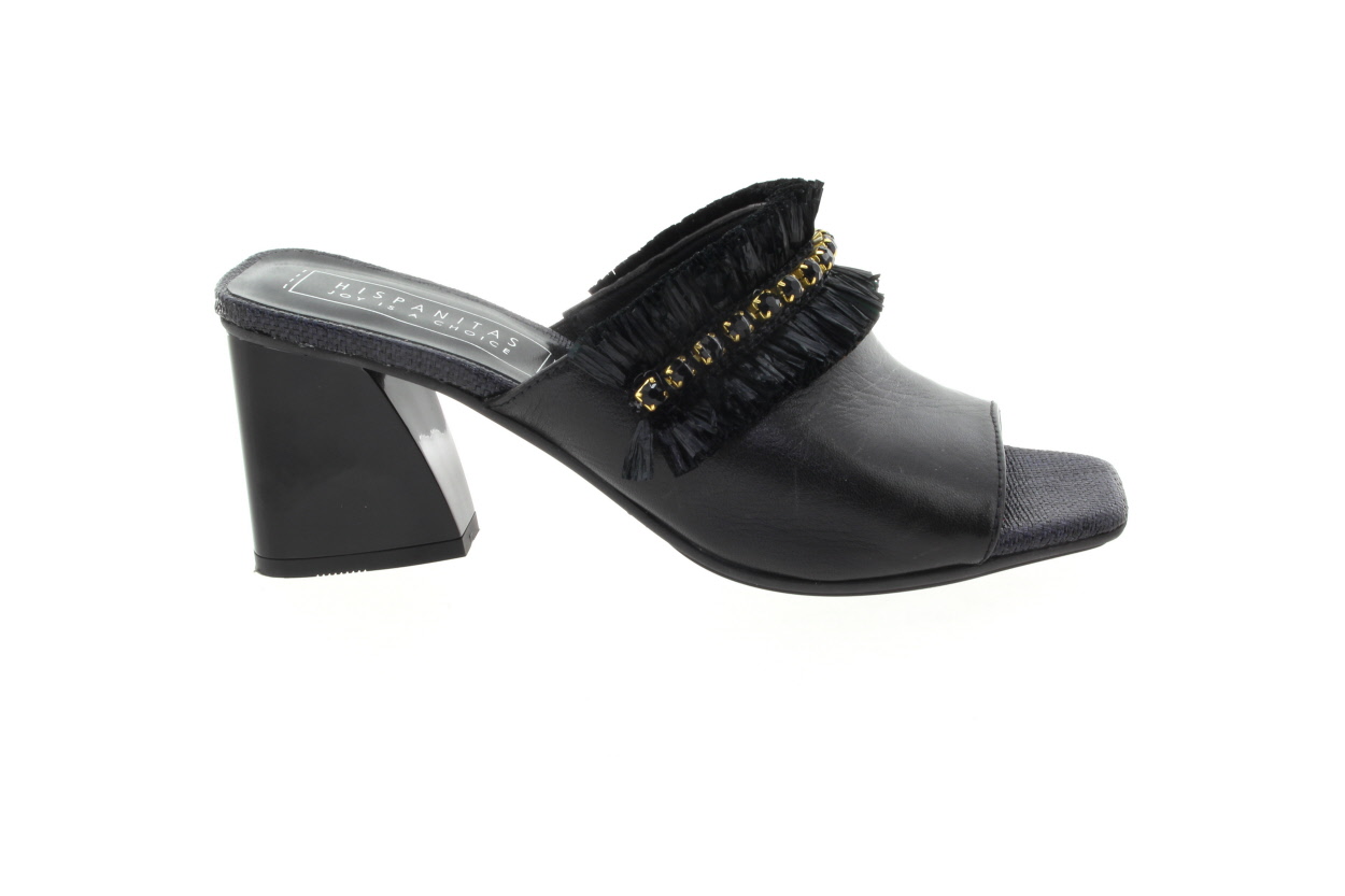HISPANITAS Dámské kožené pantofle černé
