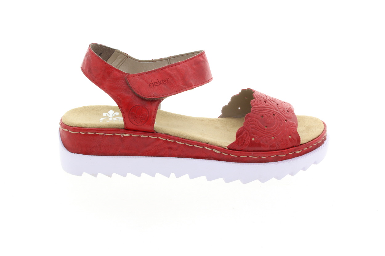 RIEKER Dámské letní sandály červené