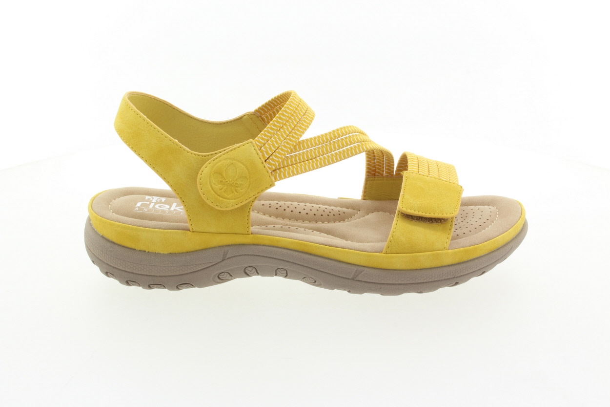 RIEKER Dámské žluté sportovní sandálky