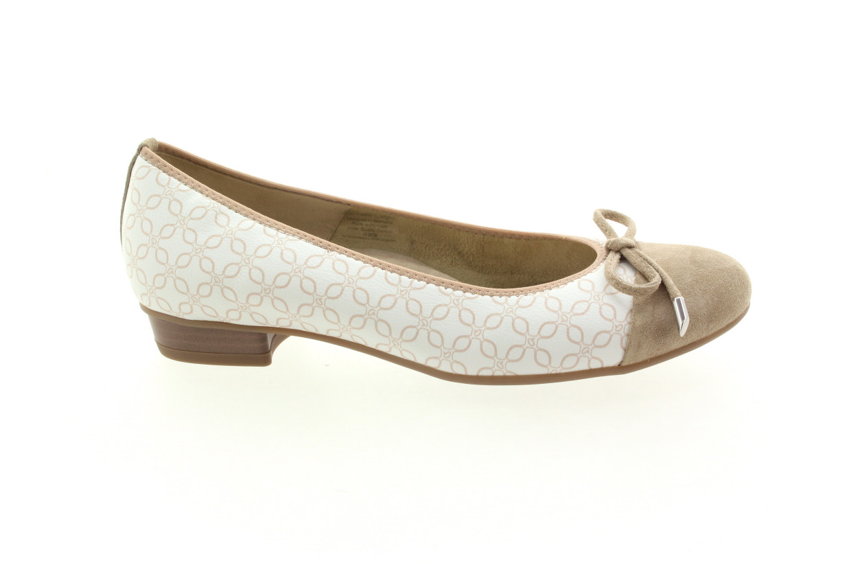 ARA Dámské kožené bílo béžové baleríny