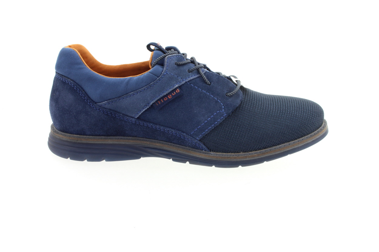 BUGATTI Pánské kožené sportovní modré polobotky